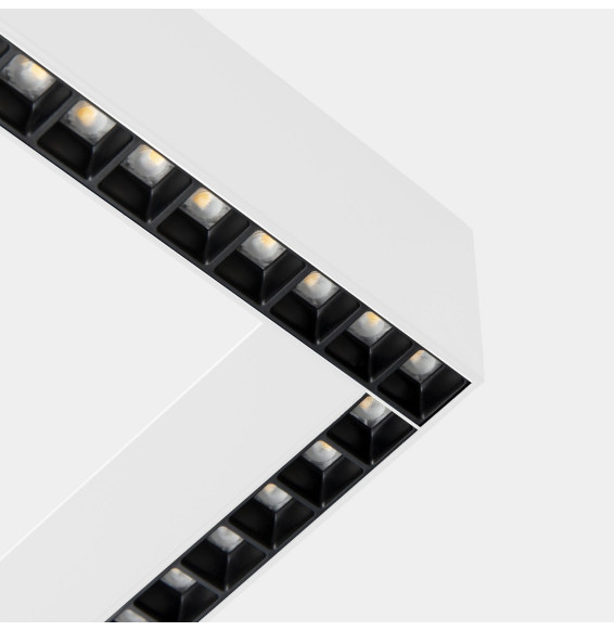 LedsC4 - Sistema lineal Infinite Slim Continuity Left cuadrado superficie 28.7 blanco cálido 3000K CRI 90 ON-OFF blanco IP40 294