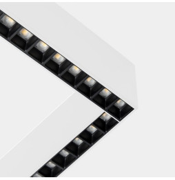LedsC4 - Sistema lineal Infinite Slim Continuity Right cuadrado colgante 28.7 blanco cálido 3000K CRI 90 DALI-2/PUSH blanco IP40