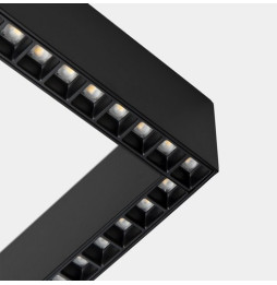 LedsC4 - Sistema lineal Infinite Slim Continuity Right cuadrado colgante 28.7 blanco cálido 3000K CRI 90 DALI-2/PUSH negro IP40 