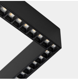 LedsC4 - Sistema lineal Infinite Slim Continuity Right cuadrado colgante 28.7 blanco cálido 3000K CRI 90 ON-OFF negro IP40 2949l
