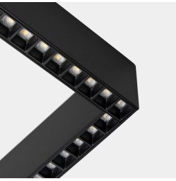 LedsC4 - Sistema lineal Infinite Slim Continuity Right cuadrado colgante 28.7 blanco neutro 4000K CRI 90 DALI-2/PUSH negro IP40 
