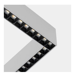 LedsC4 - Sistema lineal Infinite Slim Continuity Right cuadrado colgante 28.7 blanco neutro 4000K CRI 90 ON-OFF Anodizado gratad