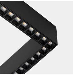 LedsC4 - Sistema lineal Infinite Slim Continuity Right cuadrado colgante 28.7 blanco neutro 4000K CRI 90 ON-OFF negro IP40 3104l