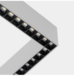 LedsC4 - Sistema lineal Infinite Slim Continuity Right cuadrado superficie 28.7 blanco cálido 3000K CRI 90 ON-OFF Anodizado grat