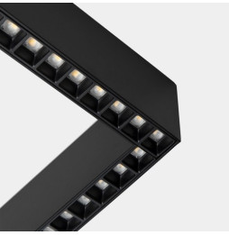 LedsC4 - Sistema lineal Infinite Slim Continuity Right cuadrado superficie 28.7 blanco cálido 3000K CRI 90 ON-OFF negro IP40 294