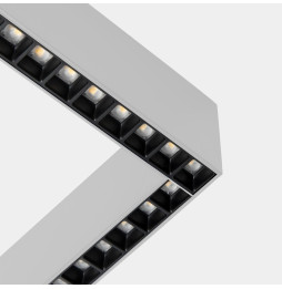 LedsC4 - Sistema lineal Infinite Slim Continuity Right cuadrado superficie 28.7 blanco neutro 4000K CRI 90 ON-OFF Anodizado grat