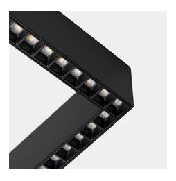 LedsC4 - Sistema lineal Infinite Slim Continuity Right cuadrado superficie 28.7 blanco neutro 4000K CRI 90 ON-OFF negro IP40 310