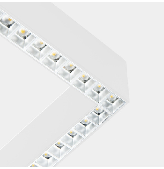 LedsC4 - Sistema lineal Infinite Slim Starter Left cuadrado colgante 28.7 blanco cálido 3000K CRI 90 DALI-2/PUSH blanco IP40 348