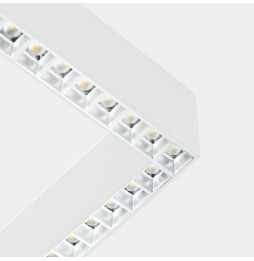 LedsC4 - Sistema lineal Infinite Slim Starter Left cuadrado colgante 28.7 blanco cálido 3000K CRI 90 DALI-2/PUSH blanco IP40 348
