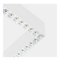 LedsC4 - Sistema lineal Infinite Slim Starter Left cuadrado colgante 28.7 blanco cálido 3000K CRI 90 DALI-2/PUSH blanco IP40 348