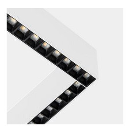 LedsC4 - Sistema lineal Infinite Slim Starter Left cuadrado colgante 28.7 blanco neutro 4000K CRI 90 DALI-2/PUSH blanco IP40 310