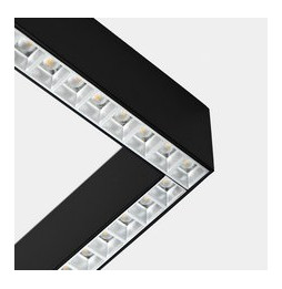 LedsC4 - Sistema lineal Infinite Slim Starter Left cuadrado colgante 28.7 blanco neutro 4000K CRI 90 DALI-2/PUSH negro IP40 3664