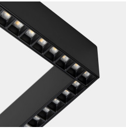 LedsC4 - Sistema lineal Infinite Slim Starter Left cuadrado colgante 28.7 blanco neutro 4000K CRI 90 DALI-2/PUSH negro IP40 3104