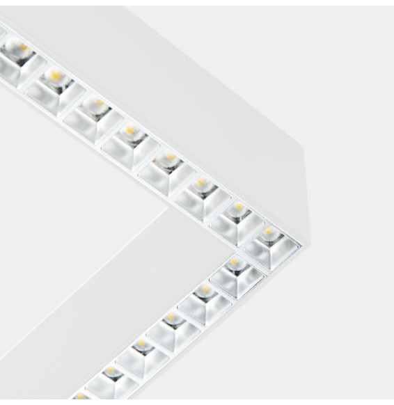 LedsC4 - Sistema lineal Infinite Slim Starter Left cuadrado superficie 28.7 blanco cálido 3000K CRI 90 DALI-2/PUSH blanco IP40 3