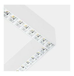 LedsC4 - Sistema lineal Infinite Slim Starter Left cuadrado superficie 28.7 blanco cálido 3000K CRI 90 DALI-2/PUSH blanco IP40 3