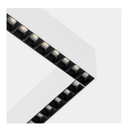 LedsC4 - Sistema lineal Infinite Slim Starter Left cuadrado superficie 28.7 blanco cálido 3000K CRI 90 ON-OFF blanco IP40 2949lm