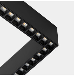 LedsC4 - Sistema lineal Infinite Slim Starter Left cuadrado superficie 28.7 blanco cálido 3000K CRI 90 ON-OFF negro IP40 2949lm