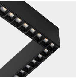 LedsC4 - Sistema lineal Infinite Slim Starter Left cuadrado superficie 28.7 blanco neutro 4000K CRI 90 ON-OFF negro IP40 3104lm