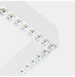 LedsC4 - Sistema lineal Infinite Slim Starter Right cuadrado colgante 28.7 blanco cálido 3000K CRI 90 DALI-2/PUSH blanco IP40 34