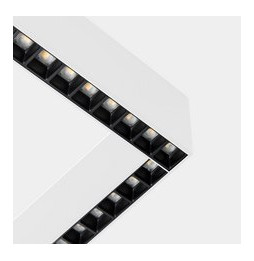 LedsC4 - Sistema lineal Infinite Slim Starter Right cuadrado superficie 28.7 blanco cálido 3000K CRI 90 ON-OFF blanco IP40 2949l