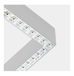 LedsC4 - Sistema lineal Infinite Slim Starter Right cuadrado superficie 28.7 blanco neutro 4000K CRI 90 DALI-2/PUSH Anodizado gr