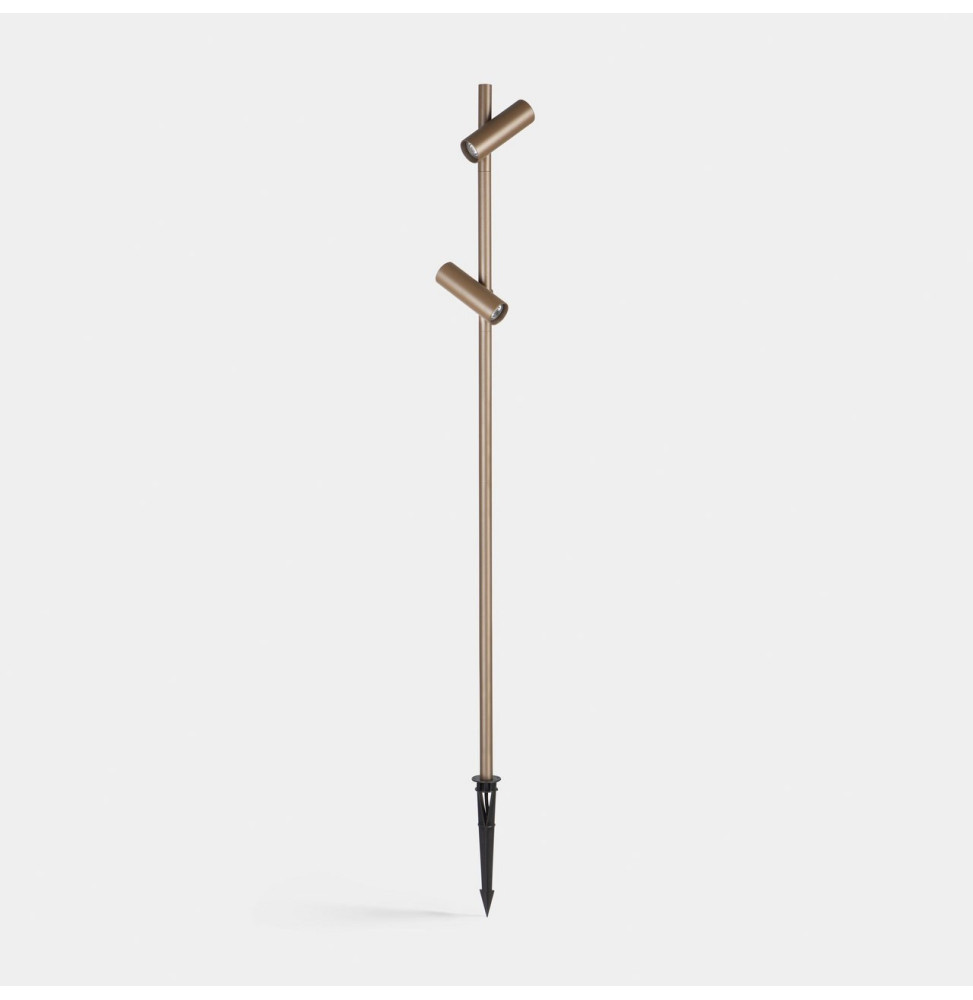 LedsC4 - Baliza IP66 Juncus 2 Heads LED 15.2 2700K ON-OFF marrón 780lm