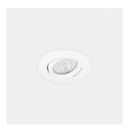 LedsC4 - Downlight Lite Flat ajustable Ø80 13.9 blanco cálido 3000K CRI 90 34º DALI-2/PUSH blanco IP54 1010lm