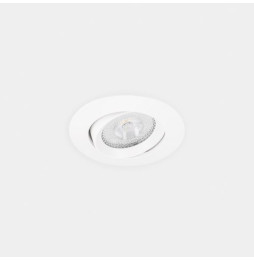 LedsC4 - Downlight Lite Flat ajustable Ø80 13.9 blanco neutro 4000K CRI 90 34º DALI-2/PUSH blanco IP54 1093lm