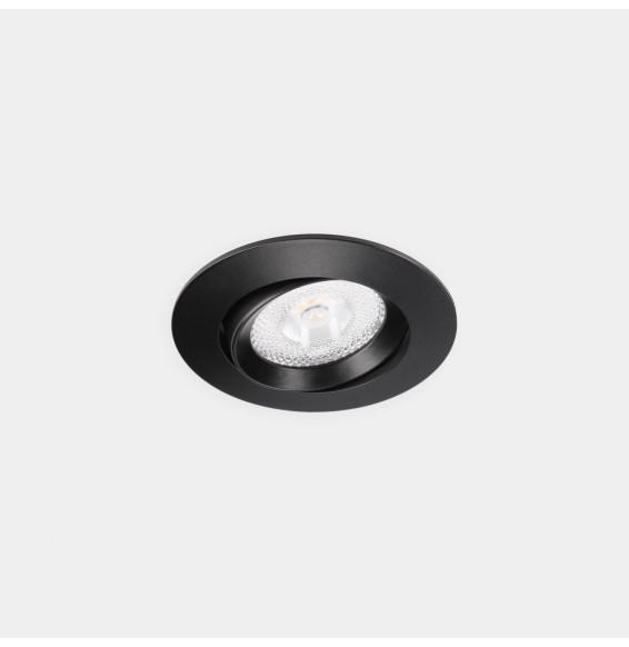LedsC4 - Downlight Lite Flat ajustable Ø80 8.5 blanco cálido 2700K CRI 90 34º DALI-2/PUSH negro IP54 651lm
