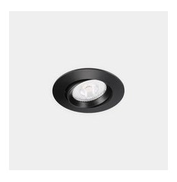 LedsC4 - Downlight Lite Flat ajustable Ø80 8.5 blanco cálido 2700K CRI 90 34º DALI-2/PUSH negro IP54 651lm