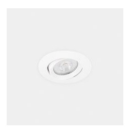 LedsC4 - Downlight Lite Flat ajustable Ø80 8.5 blanco cálido 2700K CRI 90 34º ON-OFF blanco IP54 651lm