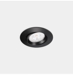 LedsC4 - Downlight Lite Flat ajustable Ø80 8.5 blanco cálido 3000K CRI 90 34º DALI-2/PUSH negro IP54 669lm
