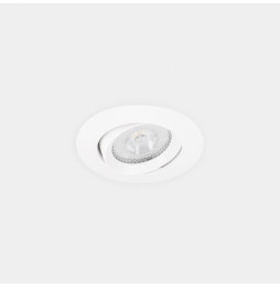 LedsC4 - Downlight Lite Flat ajustable Ø80 8.5 blanco cálido 3000K CRI 90 34º ON-OFF blanco IP54 679lm