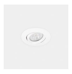 LedsC4 - Downlight Lite Flat ajustable Ø80 8.5 blanco cálido 3000K CRI 90 34º PHASE CUT blanco IP54 679lm