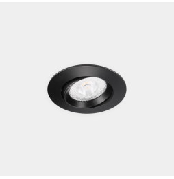 LedsC4 - Downlight Lite Flat ajustable Ø80 8.5 blanco cálido 3000K CRI 90 34º ON-OFF negro IP54 669lm
