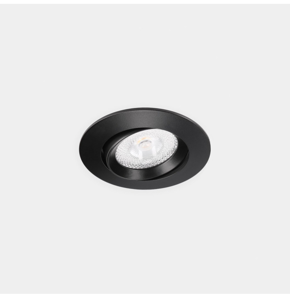LedsC4 - Downlight Lite Flat ajustable Ø80 8.5 blanco cálido 3000K CRI 90 34º ON-OFF negro IP54 669lm LedsC4 - Downlight Lite Flat ajustable Ø80 8.5 blanco cálido 3000K CRI 90 34º ON-OFF negro IP54 669lm