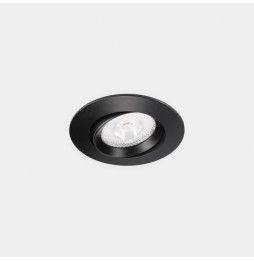 LedsC4 - Downlight Lite Flat ajustable Ø80 8.5 blanco cálido 3000K CRI 90 34º ON-OFF negro IP54 669lm