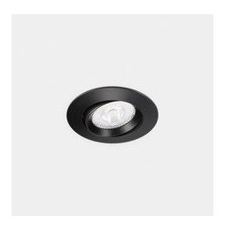 LedsC4 - Downlight Lite Flat ajustable Ø80 8.5 blanco cálido 3000K CRI 90 34º ON-OFF negro IP54 669lm