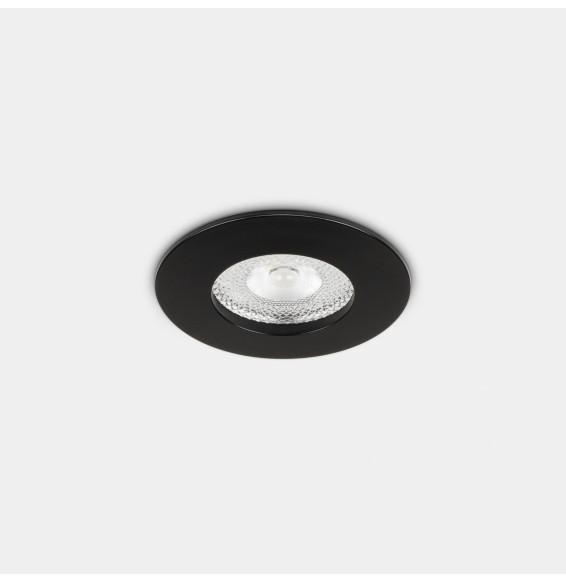 LedsC4 - Downlight Lite Flat Fix Ø70 8.5 blanco cálido 2700K CRI 90 34º PHASE CUT negro IP54 651lm