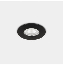 LedsC4 - Downlight Lite Flat Fix Ø70 8.5 blanco cálido 3000K CRI 90 34º PHASE CUT negro IP54 669lm