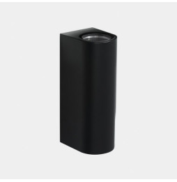 LedsC4 - Aplique IP66 Max Big doble emisión LED 17.3 blanco extra cálido 2200K DALI-2 negro 3947lm