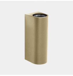LedsC4 - Aplique IP66 Max Big doble emisión LED 17.3 blanco extra cálido 2200K DALI-2 oro 3947lm