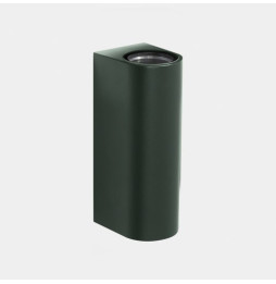 LedsC4 - Aplique IP66 Max Big doble emisión LED 17.3 blanco extra cálido 2200K DALI-2 verde abeto 3947lm