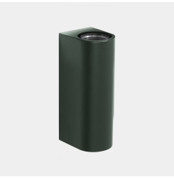 LedsC4 - Aplique IP66 Max Big doble emisión LED 17.3 blanco extra cálido 2200K DALI-2 verde abeto 4015lm