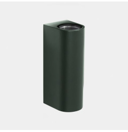 LedsC4 - Aplique IP66 Max Big doble emisión LED 17.3 blanco extra cálido 2200K DALI-2 verde abeto 4015lm