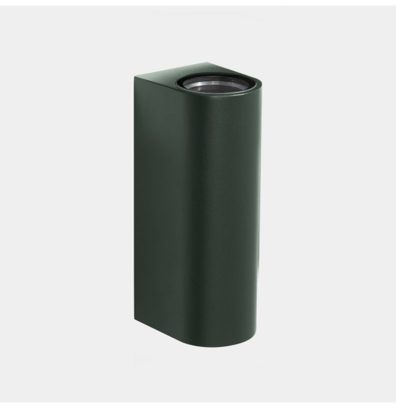 LedsC4 - Aplique IP66 Max Big doble emisión LED 17.3 blanco extra cálido 2200K DALI-2 verde abeto 4338lm