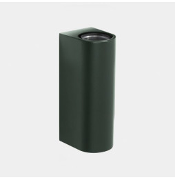 LedsC4 - Aplique IP66 Max Big doble emisión LED 17.3 blanco extra cálido 2200K DALI-2 verde abeto 4270lm