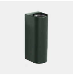 LedsC4 - Aplique IP66 Max Big doble emisión LED 17.3 blanco extra cálido 2200K DALI-2 verde abeto 4406lm