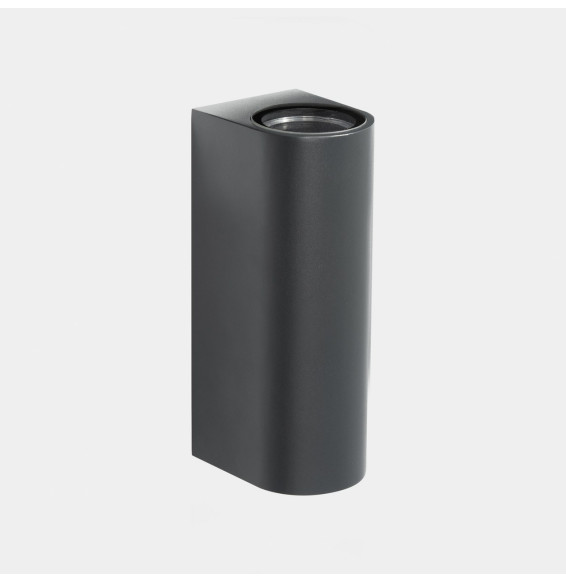 LedsC4 - Aplique IP66 Max Big doble emisión LED 17.3 blanco extra cálido 2200K ON-OFF gris urbano 3947lm
