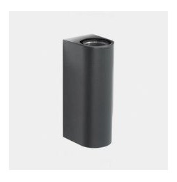 LedsC4 - Aplique IP66 Max Big doble emisión LED 17.3 blanco extra cálido 2200K ON-OFF gris urbano 3947lm